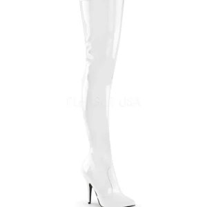 Blanc Verni 13 cm SEDUCE-3010 bottes cuissardes hommes