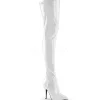 Blanc Verni 13 cm SEDUCE-3000 bottes cuissardes hommes