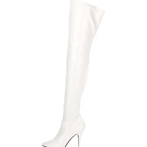 Blanc Verni 13 cm SEDUCE-3000 bottes overknee femme