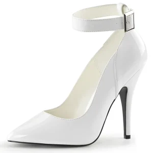 Blanc Verni 13 cm SEDUCE-431 Escarpins talons aiguilles hommes