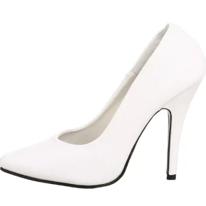 Blanc Verni 13 cm SEDUCE-420 Escarpins Talons Aiguilles Hommes