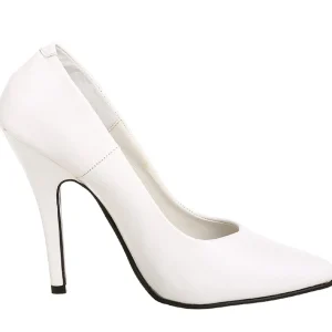 Blanc Verni 13 cm SEDUCE-420 escarpins à bout pointu