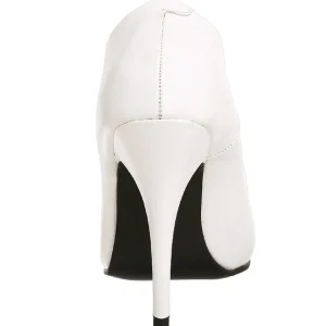 Blanc Verni 13 cm SEDUCE-420 escarpins à bout pointu