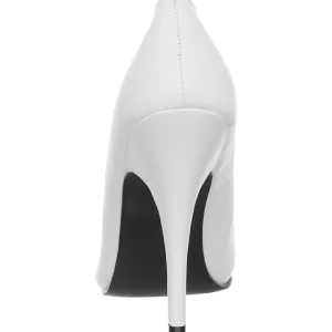 Blanc Verni 13 cm SEDUCE-420V escarpins à bout pointu