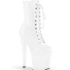 Blanc Verni 18 cm XTREME-1020 bottines a plateforme pour femmes