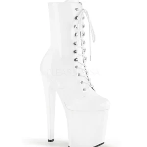 Blanc Verni 18 cm XTREME-1020 bottines a plateforme pour femmes