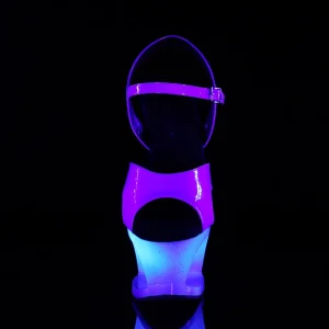Bleu 18 cm MOON-711MER Neon talons avec plateforme