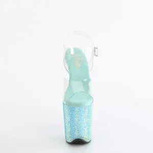 Bleu 20 cm 808RRS chaussure talon haut pole dance strass plateforme