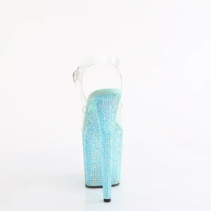 Bleu 20 cm 808RRS chaussure talon haut pole dance strass plateforme