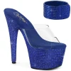 Bleu 18 cm 712RS sandales talon haut avec manchette de cheville strass plateforme