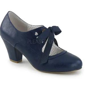 Bleu 6,5 cm WIGGLE-32 retro vintage escarpins maryjane à talons épais