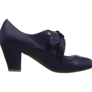 Bleu 6,5 cm WIGGLE-32 retro vintage escarpins maryjane à talons épais