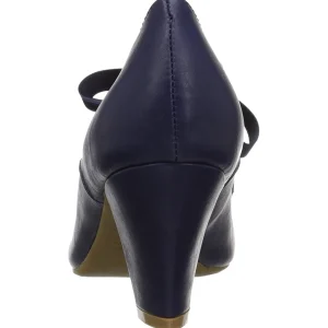 Bleu 6,5 cm WIGGLE-32 retro vintage escarpins maryjane à talons épais