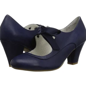 Bleu 6,5 cm WIGGLE-32 retro vintage escarpins maryjane à talons épais