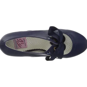 Bleu 6,5 cm WIGGLE-32 retro vintage escarpins maryjane à talons épais