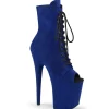 Bleu faux suede 20 cm FLAMINGO-1021FS bottines de pole dance