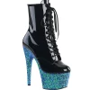 Bleu paillettes 18 cm Pleaser ADORE-1020LG bottines de pole dance
