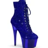 Bleu pierre strass 18 cm ADORE-1020CHRS bottines talons hauts pleaser