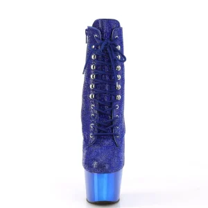 Bleu pierre strass 18 cm ADORE-1020CHRS bottines talons hauts pleaser