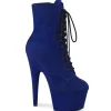 Bleu Similicuir 18 cm ADORE-1020FS bottines femmes à lacets