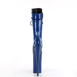 Bleu Verni 25,5 cm BEYOND-1050 talons très hauts - bottines plateforme extrême
