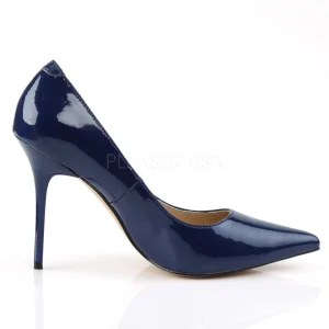 Bleu Verni 10 cm CLASSIQUE-20 escarpins à talon aiguille bout pointu