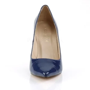 Bleu Verni 10 cm CLASSIQUE-20 escarpins à talon aiguille bout pointu