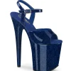Bleues 20 cm FLAMINGO-809GP etincelle sandales avec plateforme