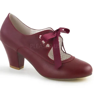 Bordeaux 6,5 cm WIGGLE-32 retro vintage escarpins maryjane à talons épais