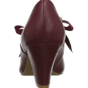 Bordeaux 6,5 cm WIGGLE-32 retro vintage escarpins maryjane à talons épais