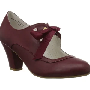 Bordeaux 6,5 cm WIGGLE-32 retro vintage escarpins maryjane à talons épais