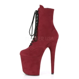 Bordeaux faux suede 20 cm FLAMINGO-1020FS bottines de pole dance