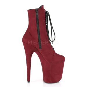 Bordeaux faux suede 20 cm FLAMINGO-1020FS bottines de pole dance