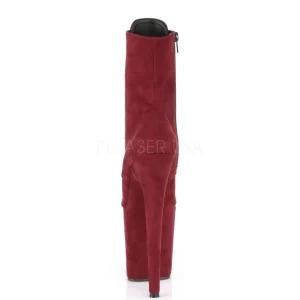 Bordeaux faux suede 20 cm FLAMINGO-1020FS bottines de pole dance