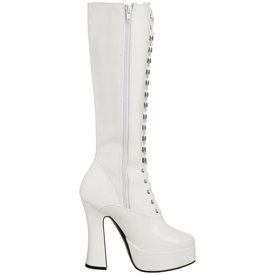 bottes_lacets_plateforme__2-2.webp Bottes lacets plateforme blanches verni années 70 - hippie disco gogo botte haute à talon carré 13 cm