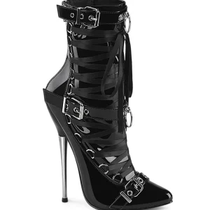 Bottines hautes talons aiguilles en métal 16 cm stiletto bottines pointues femme noeud papillon