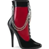 Bottines hautes talons aiguilles 15 cm stiletto bottines pointues femme noir rouge