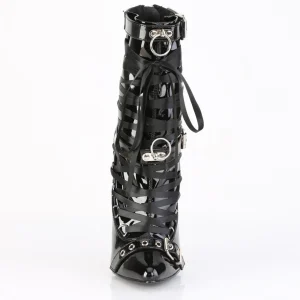 Bottines hautes talons aiguilles en métal 16 cm stiletto bottines pointues femme noeud papillon