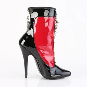 Bottines hautes talons aiguilles 15 cm stiletto bottines pointues femme noir rouge