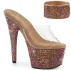 Bronze 18 cm 712RS sandales talon haut avec manchette de cheville strass plateforme