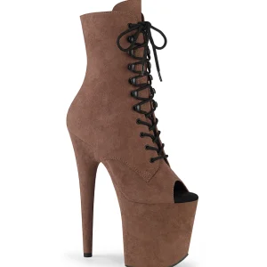 Brun faux suede 20 cm FLAMINGO-1021FS bottines de pole dance