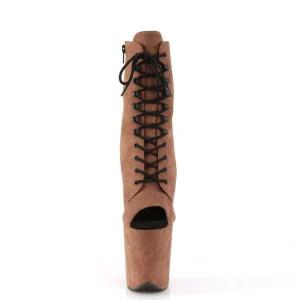 Brun faux suede 20 cm FLAMINGO-1021FS bottines de pole dance