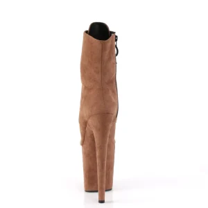 Brun faux suede 20 cm FLAMINGO-1021FS bottines de pole dance