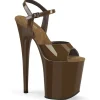Brun plateforme 20 cm FLAMINGO-809 talons hauts pleaser