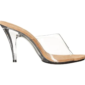 Brun Transparent 11 cm CARESS-401 Plateau Mules Talons Hauts