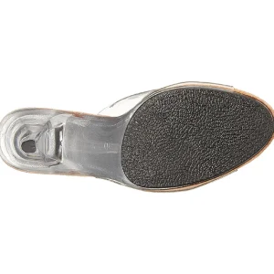 Brun Transparent 11 cm CARESS-401 Plateau Mules Talons Hauts