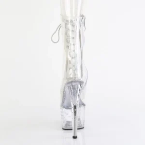 1021C-7 - 18 cm bottine talon haut femme pleaser strass transparentes
