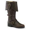 CARRIBEAN-299 marron mousquetaire botte de capitaine bottes de pirates hommes
