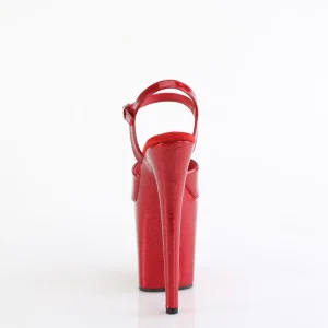 Chaussure rouge talon haut 20 cm FLAMINGO-809GP etincelle talons hauts plateforme