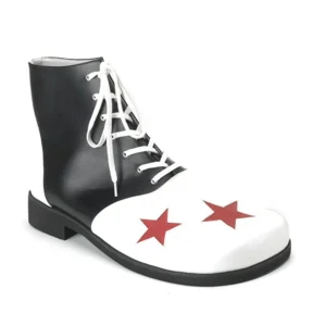 CLOWN-02 funtasma chaussures de clown et de cirque unisexes noir blanc